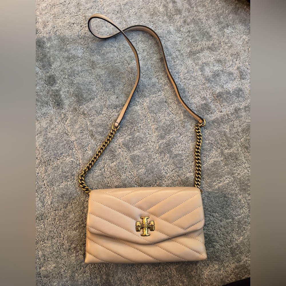TORY BURCH pink/cream small crossbody bag